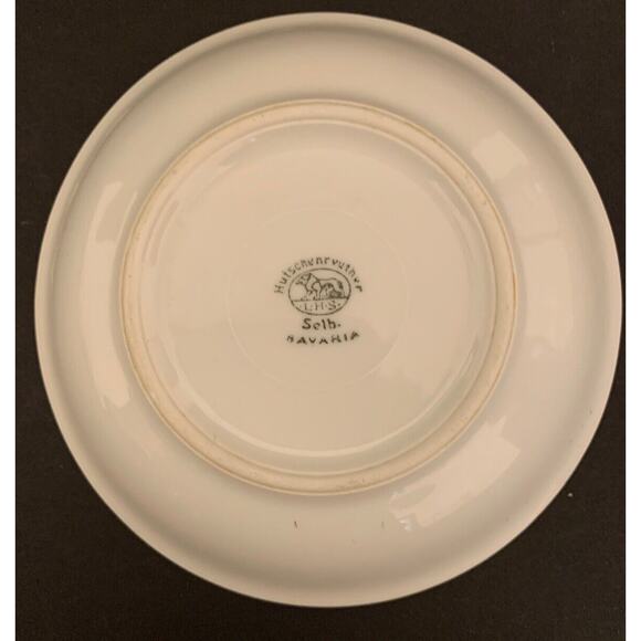 Vintage Hutschenreuther Small Fruit Bowl 5 1/8"d White with Thick Gold Band Verg - Picture 4 of 5